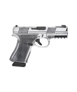 Black Rain Frontline+ Handgun 9mm Luger 15rd Magazine 3.75" Barrel Bright White Battleworn Finish Optic Ready