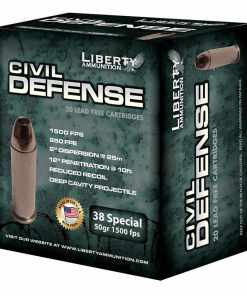 Liberty Civil Defense Handgun Ammunition .38 Spl 50 gr SCHP 1500 fps 20/ct