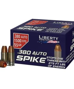 Liberty Spike Handgun Ammunition .380 Auto 55gr HP 1500 fps 20/ct
