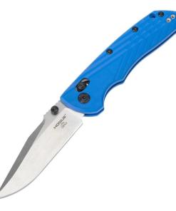 Hogue Deka Manual Folder Knife 3 1/4" Clip Point Blade Blue and Silver