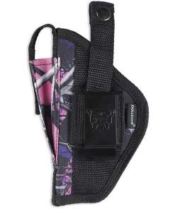 Bulldog Extreme Handgun Holster with Belt Loop and Clip for Sub Compact Autos with 2-3" Barrels  Muddy Girl Pink Camo Ambi