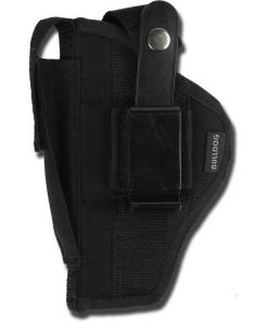Bulldog Extreme Handgun Holster with Belt Loop and Clip for Large Frame Autos with 3.5-5" Barrels Black Ambi