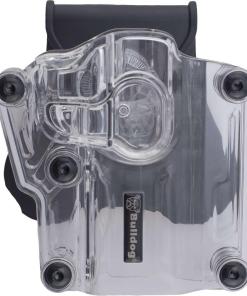 Bulldog Max Multi-Fit Polymer Holster w/ Paddle-Transparent Clear RH