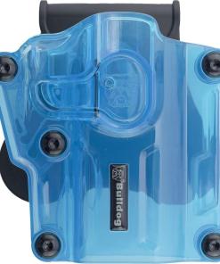 Bulldog Max Multi-Fit Polymer Holster w/ Paddle-Transparent Blue RH