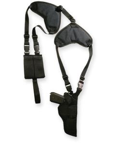 Bulldog Deluxe Shoulder Holster for Large Frame Autos 3.5" - 5" Barrels Black Ambi