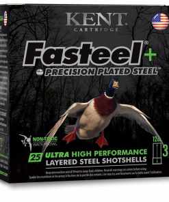 Kent Fasteel + Precision Plated Steel Waterfowl Shotshells 12ga 3" 1-1/4oz 1450 fps  #4 & #6 25/ct