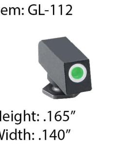Ameriglo Classic Style Tritium Night Sight / Front - Green / Outline - White