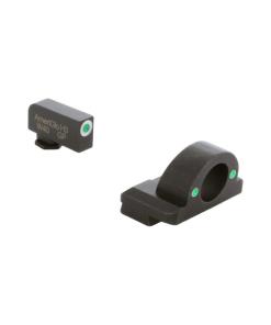 Ameriglo Tritium Ghost Ring Handgun Sight for Glock 42/43/43x/48 Green Rear Green with White Front