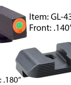 Ameriglo Hackathorn Sight Set for Glock 17-39 Front Tritium - Green / Front Outline - Orange / Rear - Black Serrated