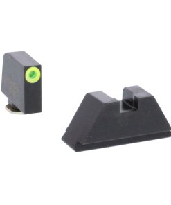 Ameriglo Glock XL Tall Suppressor/Optic Height Set (All except 42-43) - Green Tritium w Lumigreen Outline Front / Black Rear