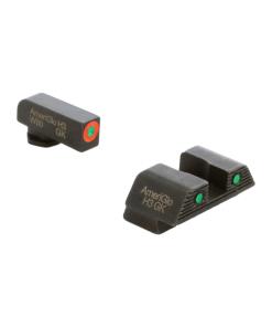Ameriglo Trooper Tritium Sight Set Green with Orange Front Green with Black Rear for Glock 42 43 43x 48