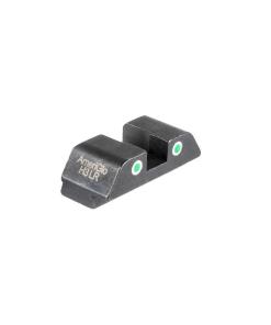 Ameriglo Tritium 2-Dot Rear Handgun Sight for Glock 42/43/43x/48 Green with White Front
