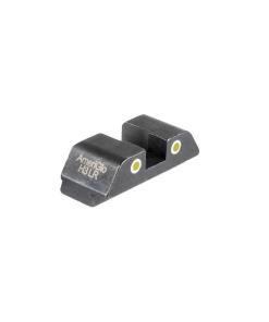 Ameriglo Tritium 2-Dot Rear Handgun Sight for Glock 42/43/43x/48 Yellow with White Front