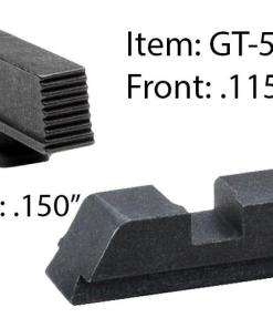 Ameriglo Defoor Performance Black Sight Set for Glock 17-39 / Front Width .115" / Rear Notch .150"
