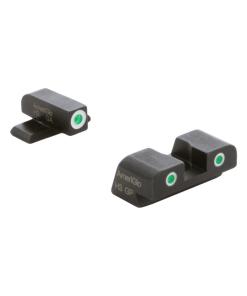 Ameriglo Green Tritium w/ White Front Green Tritium w/ White Rear 3 Dot Sight Hellcat Standard
