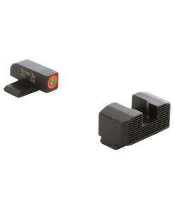 Ameriglo Green Tritium Orange Outline Front Black Serrated Rear Sight Hellcat Standard