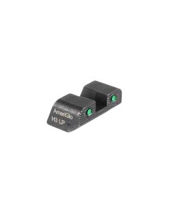Ameriglo 2-Dot Tritium Rear Handgun Sight for Sig Sauer/Springfield XD/Hellcat (Non OSP) Green with Black Notch #8