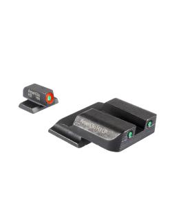 Ameriglo Trooper Tritium Handgun Sight Set for S&W M&P (Excludes .22/.380/Shield/EZ/Pro) Green Rear Green with Orange Front