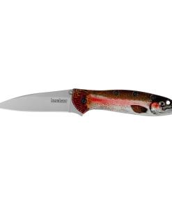 Kershaw Leek Folding Knife 3" Drop Point Blade Rainbow Trout
