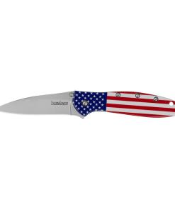 Kershaw Leek Folding Knife 3" Drop Point Blade USA Flag