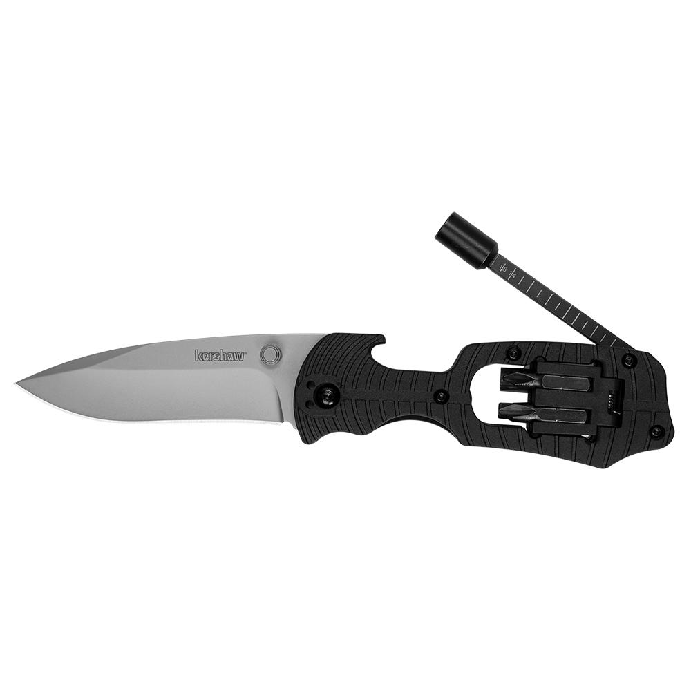 Kershaw Select Fire Folding Knife 3-2/5" Drop Point Blade Black