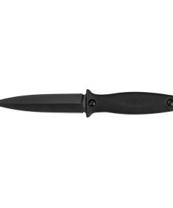Kershaw Secret Agent Fixed Boot Knife 4-2/5" Spear Point Black with Sheath