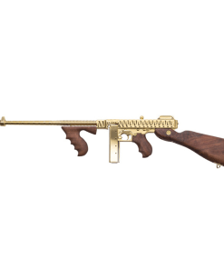 THOMPSON 1927A1 DELUXE CARBINE .45 CAL W/50RD DR & 20RD GOLD TIGER STRIPE