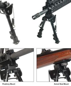 Leapers Tactical Op Bipod Swat/Combat Profile Adjustable Height - 6-8"