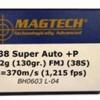 MagTech Handgun Ammunition .38 Super (+P) 130 gr FMJ 1215 fps 50/box