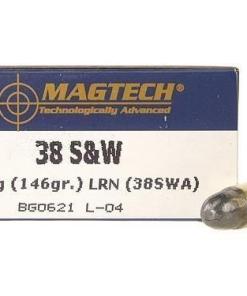 MagTech Handgun Ammunition .38 S&W 146 gr LRN 686 fps 50/box