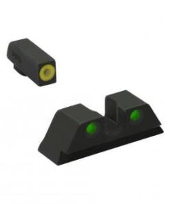 Meprolight ML41230 Hyper-Bright Yellow Ring Front/Green Rear Sights for Kimber 1911 Suppressed Models