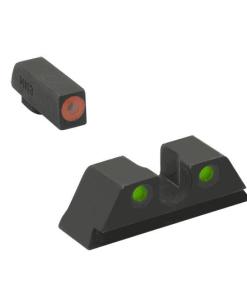 Meprolight ML41766 Hyper-Bright Orange Ring Front/Green Rear Sights for S&W M&P Fullsize Compact Subcompact (Not Shield Models)