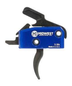 Midwest Industries Drop In Trigger for AR-15 Curved 3.5lb with Anti Walk Pins Black
