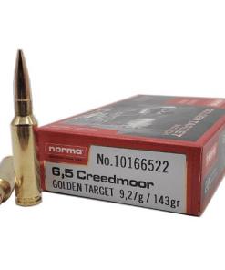 Norma Golden Target Rifle Ammunition 6.5 Creedmoor 130gr BTHP 2851 fps 20/ct