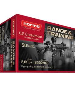 Norma Range & Training Rifle Ammunition 6.5 Creedmoor 124gr FMJ 2789 fps 50/ct