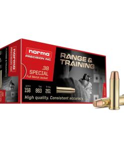 Norma Range & Training Rifle Ammunition .38 Spl 158gr FMJ 863 fps 50/ct