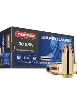 Norma Safeguard Handgun Ammunition .40 S&W 165gr JHP 1134 fps 50/ct