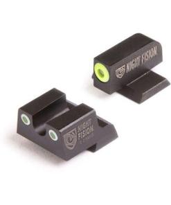 Perfect Dot NS Set w/Yellow Front +  Black Square Rear Fits Springfield XD