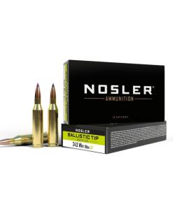 Nosler Ballistic Tip Hunting Rifle Ammunition .243 Win 90gr PT 3100 fps 20/ct