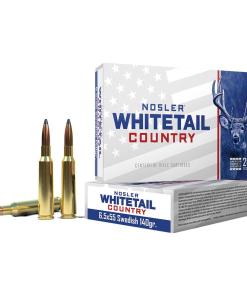 Nosler Whitetail Country Rifle Ammunition 6.5x55mm Swedish Mauser 140gr JSP 2600 fps 20/ct