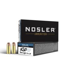 Nosler ASP Suppressor Ready Handgun Ammunition 9mm Luger 147gr JHP 950 fps 50/ct