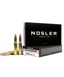 Nosler Custom Competition Match Grade Rifle Ammunition .308 Win 168 gr OTM 2750 fps 20/ct