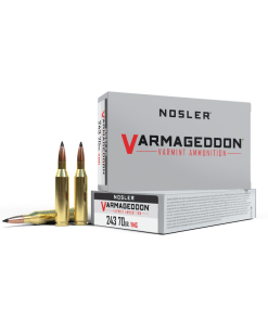 Nosler Varmegeddon Rifle Ammunition .243 Win 70 gr PT 3500 fps 20/ct