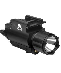 TACTICAL GREEN LASER SIGHT & 3W 150 LUMEN LED FLASHLIGHT W/WEAVER QR