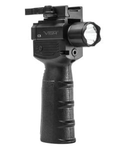 NcSTAR VISM Vertical Grip Weapon Light with Strobe FlashLight & Green Laser 300 Lumen Black