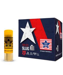 PPU Stars & Stripes Rifled Slug Shotshells 20ga 2-3/4'' 3/4 oz 1350 fps Slug 25/ct
