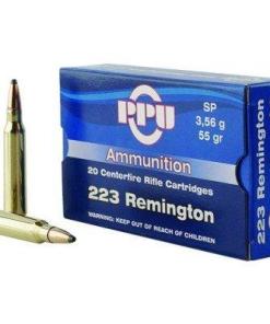 PPU Rifle Ammunition .223 Rem 55 gr SP 3240 fps 20/ct