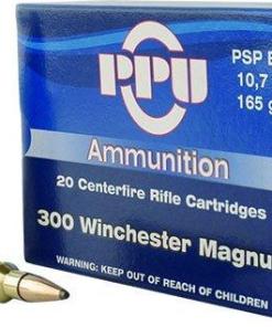 PPU Rifle Ammunition .300 Win Magnum 165 gr SPBT 3050 fps 20/ct