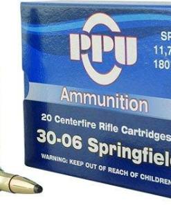 PPU Rifle Ammunition .30-06 Sprg 180 gr SP 2910 fps 20/ct