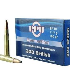 PPU Rifle Ammunition .303 British 180 gr SPBT 2460 fps 20/ct